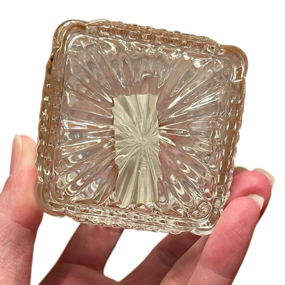 Crystal Clear Industries 24% Lead Crystal Bow Trinket Jewelry Box